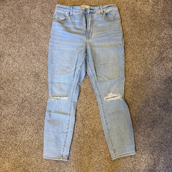 Abercrombie & Fitch Denim - Abercrombie & Fitch Light Blue Ripped Skinny Jeans